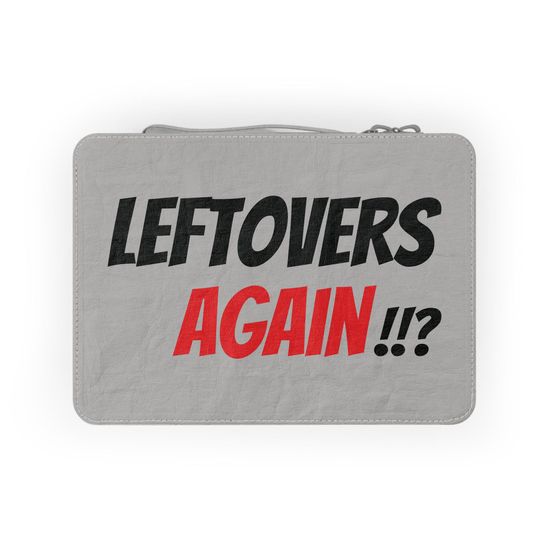 Discover Eco-Friendly Leftovers Again? Lunch Bag, Brown Paper Bag Lunch, Reusable Work Snack Sack, Sustainable School Lunch, Funny Lunch Gift