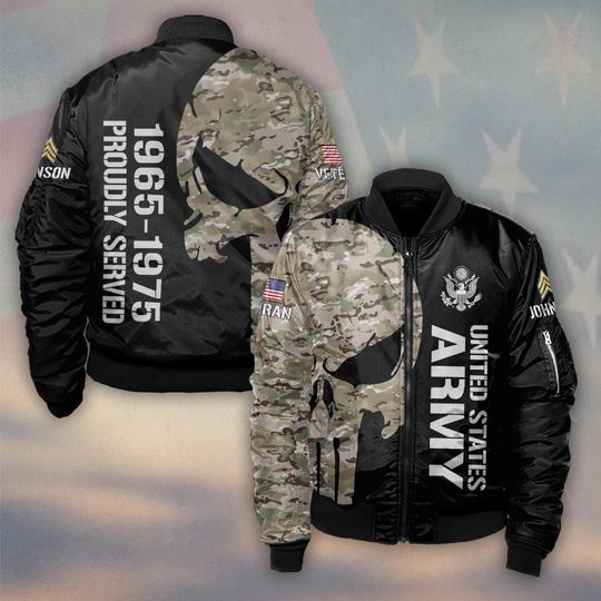 Discover Customized U.S Veteran - Bomber Jacket