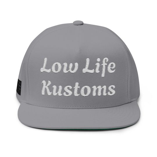 Discover Low Life Flat Bill Cap - Perfect for Casual Wear, Gifts, Streetwear Fashion, Low Life Kustoms Enthusiasts, Summer Accessories