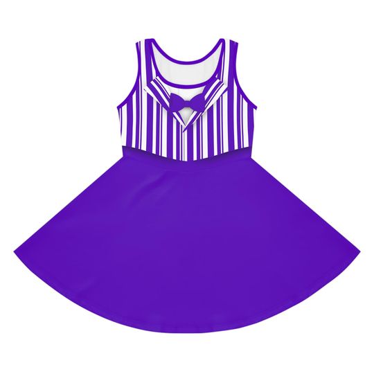 Discover Purple Dapper Day Main St Magic Inspired Girl's Skater Dress