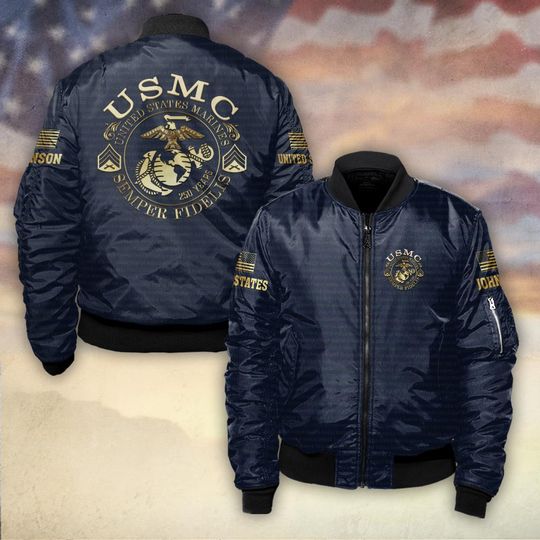 Discover Customized U.S Marines Birthday – 250 Years Semper Fi - Bomber Jacket