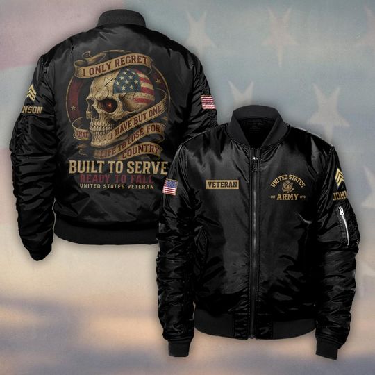 Discover I Only Regret That I Have But One Life To Lose For My Country - Bomber Jacket