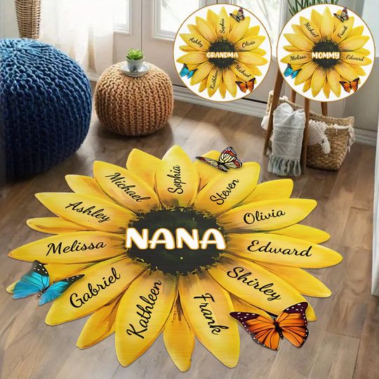 Discover Nana Grandma - Personalized Grandma Shaped Doormat