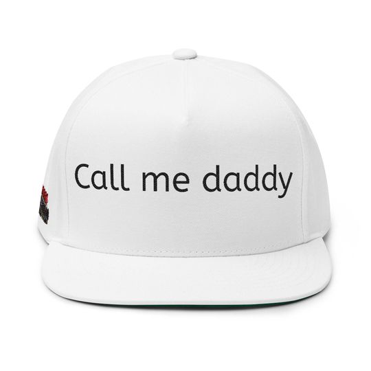 Discover Call Me Daddy Embroidered Flat Bill Cap - Trendy Dad Hat, Gift for Father's Day, Stylish Cap for Dads, Casual Summer