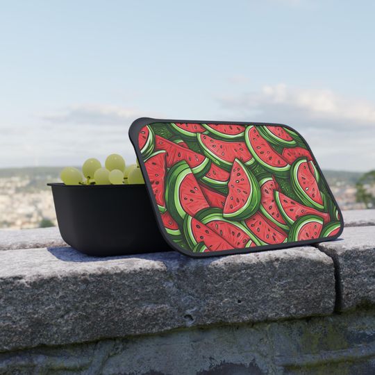 Discover Pop-Art Watermelon Slices PLA Bento Box - Single-Compartment Lunch Box