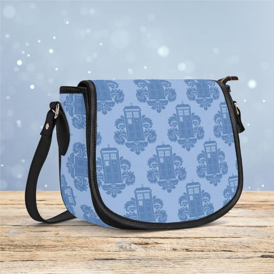 Discover Blue Doctor Time Travel Box Crossbody, Who TARDIS Saddlebag