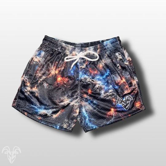 Discover Goat Strength Galaxy Storm Mesh Shorts