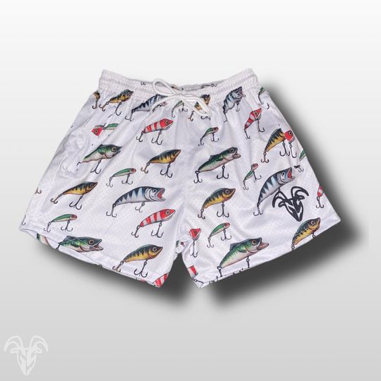 Discover Fishing Lure Themed Mesh Mesh Shorts