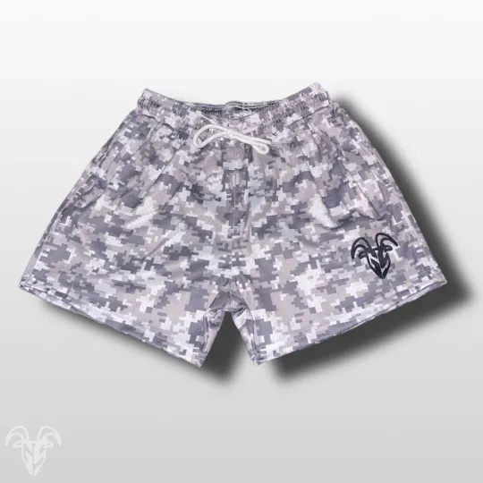 Discover Digital Snow Camo Mesh Shorts