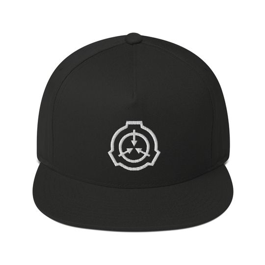 Discover Embroidered SCP-Anti viewing apparatus Flat Bill Cap with SCP logo