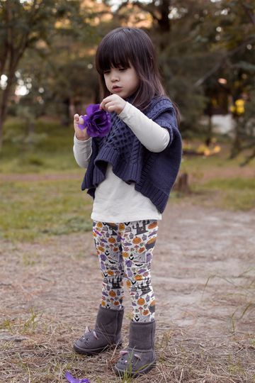 Discover Halloween Kid's Leggings, pumpkin castle ghost kids legging, Halloween themed kids leggings, girls trick and treat leggings