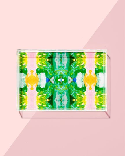 Discover Small Acrylic Tray | Boca Bay Pattern (Laura Park Collaboration) - Perfect for catch-all, vanity, desk, gift