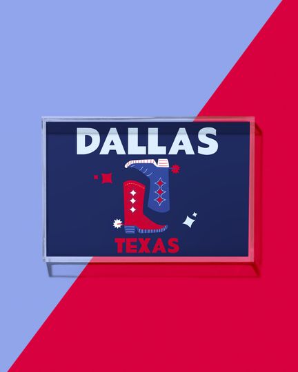 Discover Small Acrylic Tray | Kickoff Collegiate Collection - Dallas, Texas  | Perfect for dorm rooms, desks, gift, vanities, college