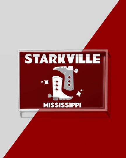 Discover Small Acrylic Tray | Kickoff Collegiate Collection - Starkville, Mississippi | Perfect for dorm rooms, college, vanity, graduation, gifts