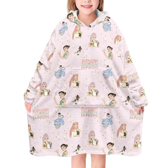 Discover Demon Huntrix K-Pop Children's blanket hoodie