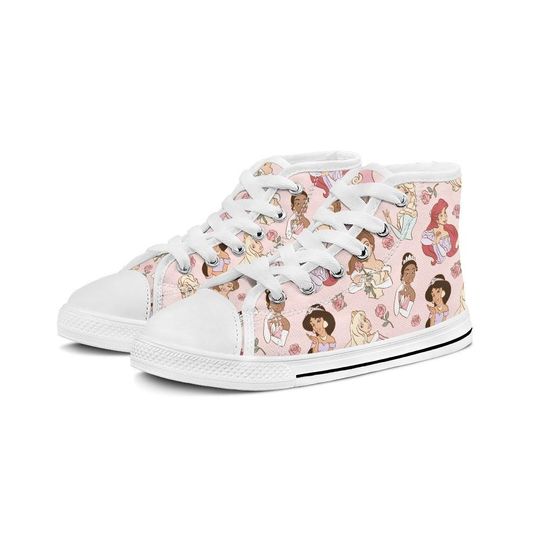Discover Romance Princess Children's high top canvas shoes