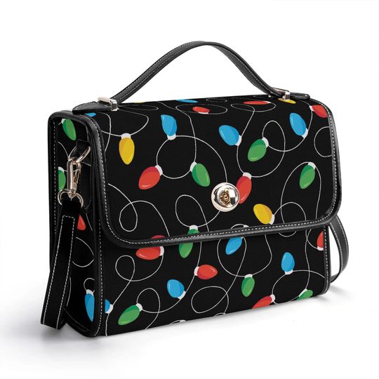 Discover Christmas Lights Shoulder Bag, Holiday Purse and Matching Wallet