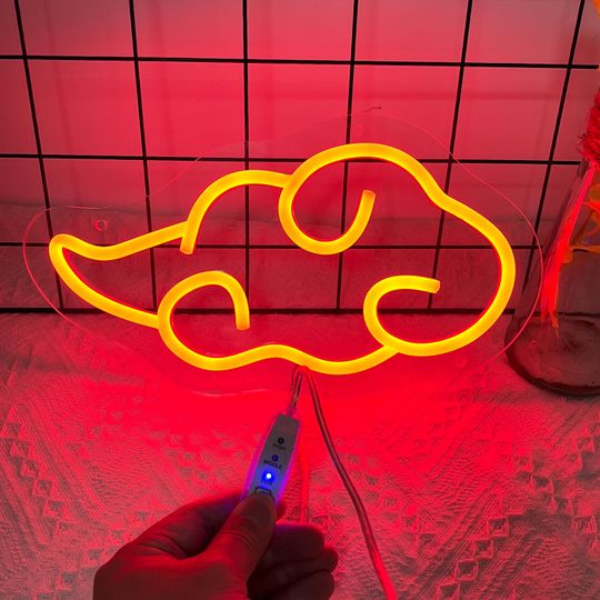 Discover Cloud anime LED light sign,anime light, shinobi ninja gaming decor, gamer anime setup lightbox gifts,Kids Room Neon,Party Wall Decor