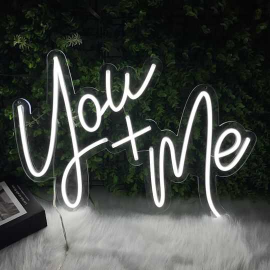 Discover You+Me Neon Sign,Custom Neon Sign,You And Me Neon Light,Wedding Backdrop Decoration,Engagement Party Decor,Wedding Neon Sign,Wedding Gift