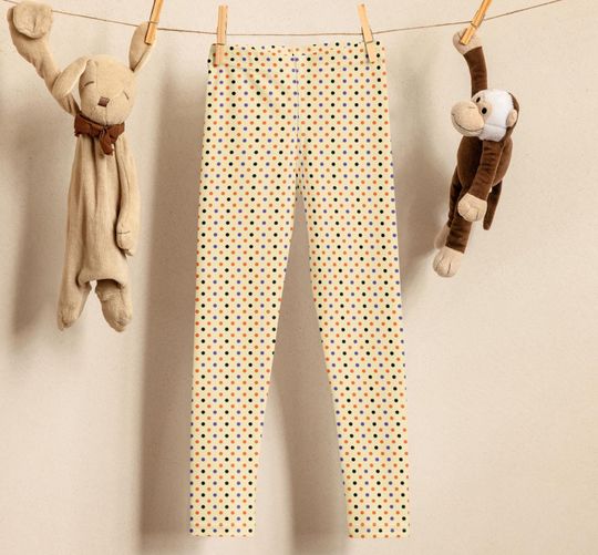 Discover Kids fall leggings, polka dot tights, festive fall Kid's Leggings
