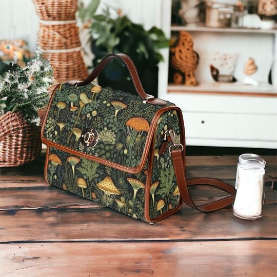 Discover Whimsigoth Bag Dark Cottagecore Witch Canvas Satchel Bag Witchy Bag