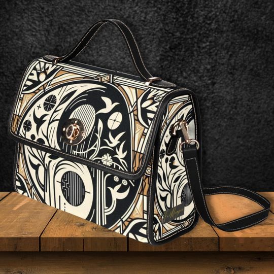 Discover Yin And Yang Canvas Satchel Bag Chinese Philosophy Top Handle Shoulder Bag