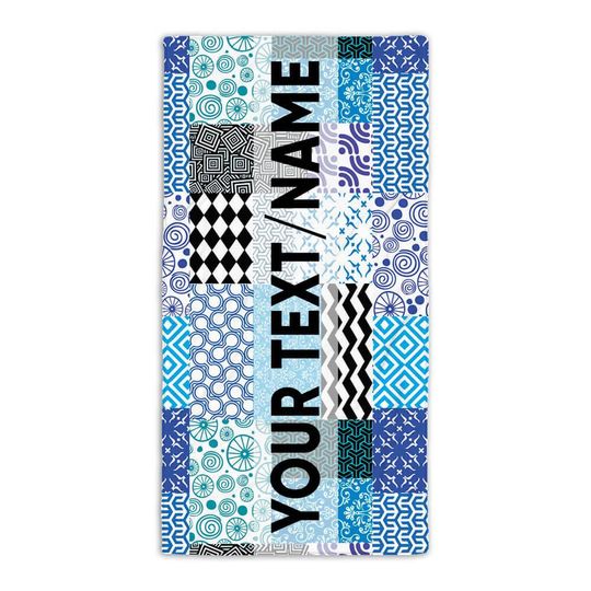 Discover Abstract Patchwork Pattern Beach Towel Gift Squares Chevron Arabesque Print Winter Home Plaid Art