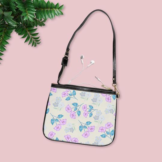 Discover Floral Print Small Shoulder Bag | Everyday Crossbody Purse | Gift for Her