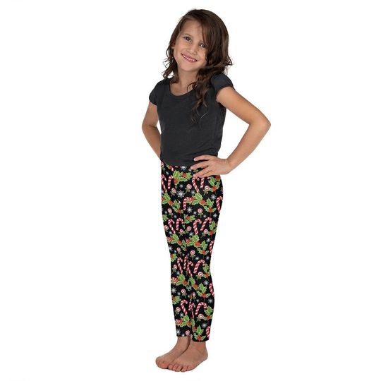 Discover Holly Leaves with Berries Kid's Leggings