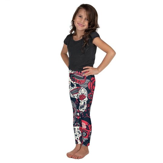 Discover Pink Sugar Skull Kid's Leggings