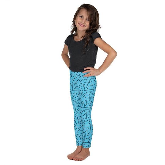 Discover Aqua Black Line Kid's Leggings