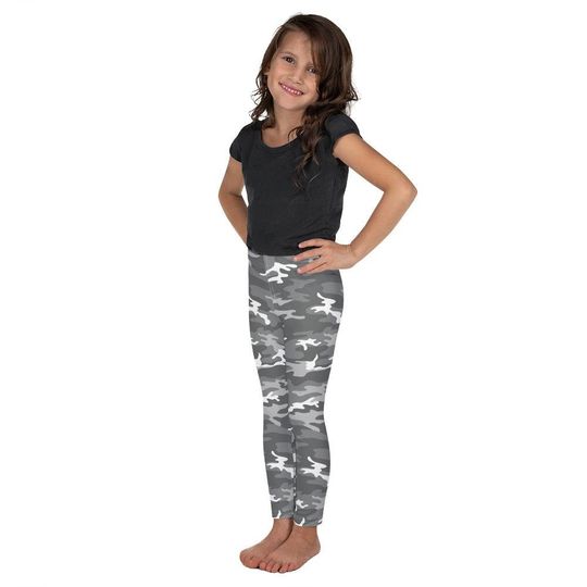 Discover Light Grey Camo Kid's Leggings