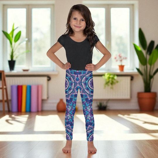 Discover Colorful Mandala Print Kids Leggings