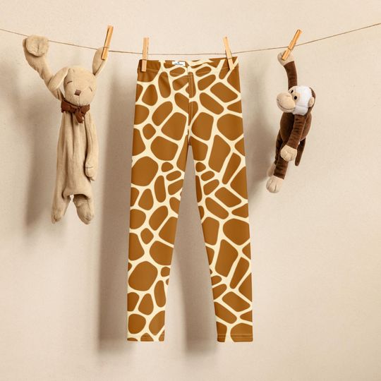 Discover Giraffe Costume Cute Giraffe Print Kids Leggings