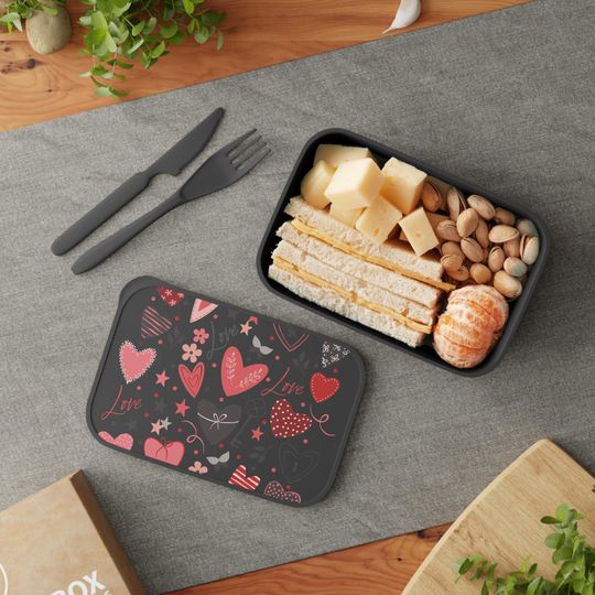 Discover Personalized Eco-Friendly Black Bento Box: Sustainable PLA Lunch Container with Utensils
