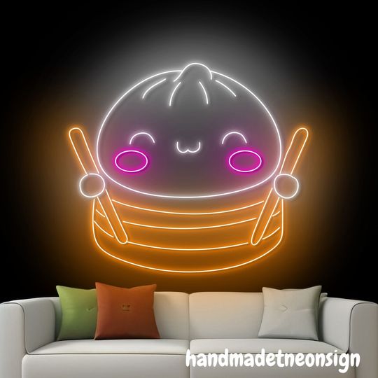 Discover Dim Sum Neon Sign, Cute Dim Sum Led Sign, Dim Sum Led Light, Chinese Dumpling Neon Light, Food Wall Art, Chinese Restaurant Wall Decor