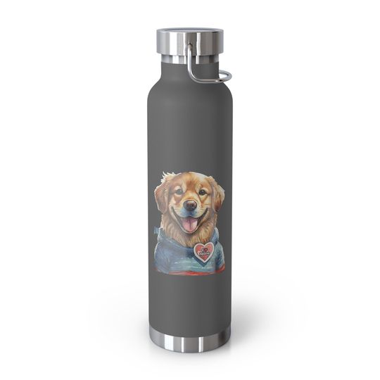 Discover Golden Retriever Dog Mom Premium Copper Vacuum Insulated Bottle, 22oz