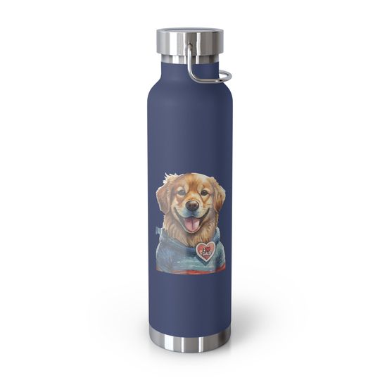 Discover Golden Retriever Dog Dad Premium Copper Vacuum Insulated Bottle, 22oz