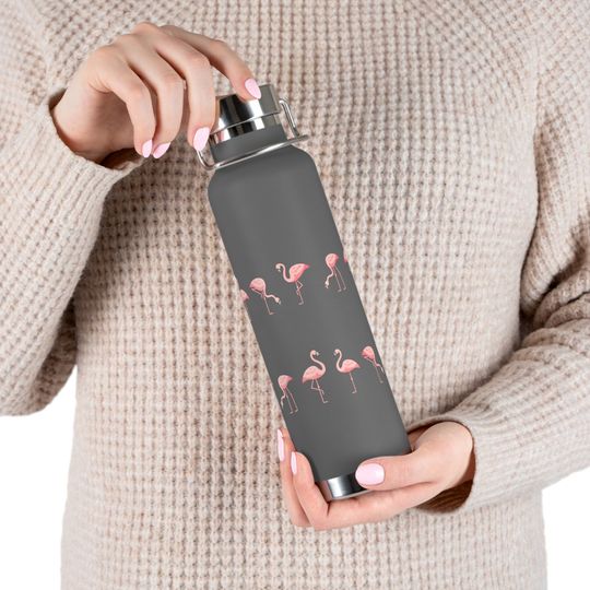 Discover Pink Flamingo - Copper Vacuum Insulated Bottle, 22oz