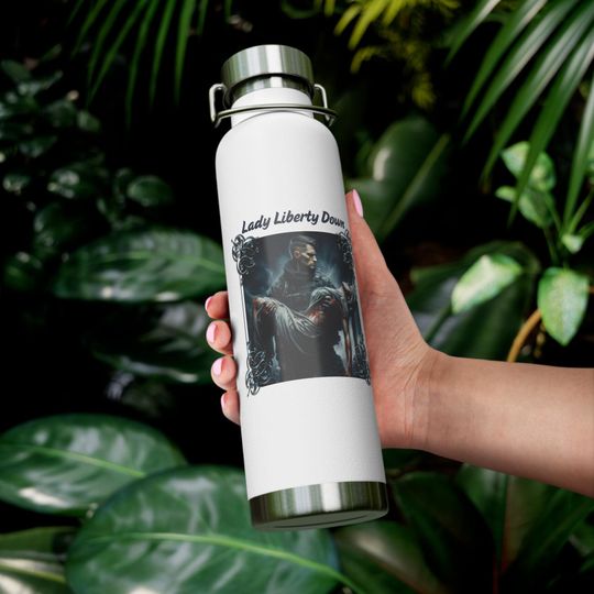 Discover LADY LIBERTY DOWN:  22oz Copper Vacuum Insulated Patriotic Military Water Bottle