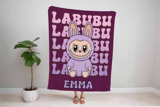Discover Personalized Blanket With Labubu Fleece Blanket