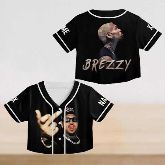 Discover Personalized Chris Brown Crop Top Baseball Jersey, Breezy Bowl Crop Top Jersey, Chris Brown Fans Gift, Breezy Bowl Xx Football Jersey