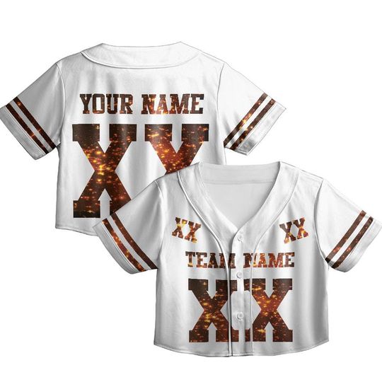 Discover Custom Crop Baseball Jersey, Crop Yellow Baseball Jersey, Customized Stadium Tour Crop, Number XX 2025 Concert Team Jersey