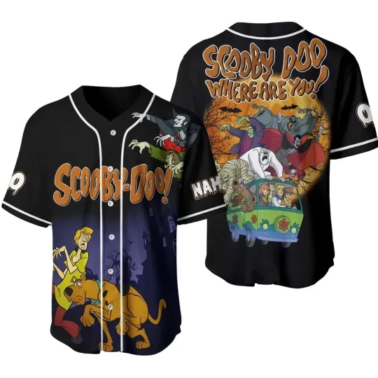 Discover Halloween Scooby Doo Baseball Jersey T-shirt All Sizes VN2458