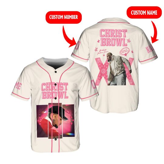 Discover Personalized Chris Brown Tour Jersey, Breezy Bowl XX 2025 Baseball