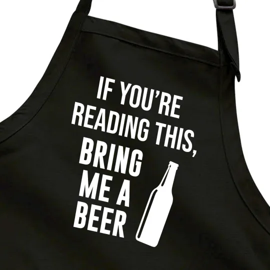 Discover Bring Me a Beer Funny Dad Barbecue Cooking Grill BBQ Gift for Him Kitchen Apron