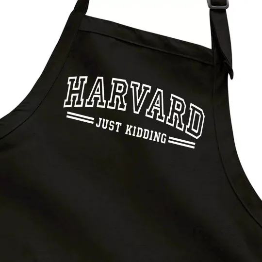 Discover Apron Cooking Baking BBQ Gift Harvard Just Kidding Funny Humor Law University