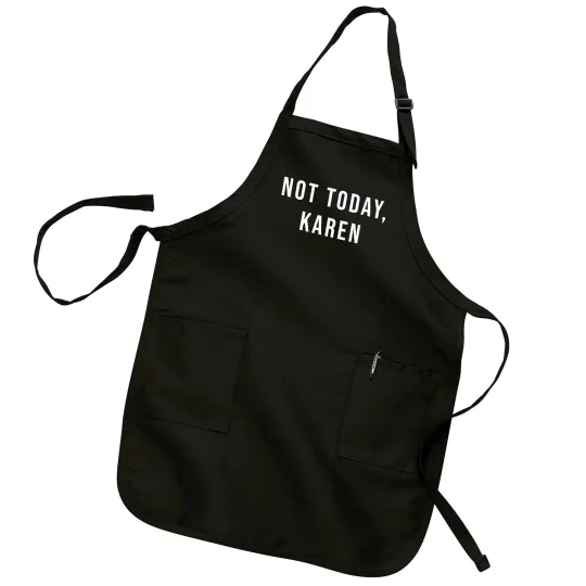 Discover Not Today Karen Sassy Chef Gift Funny Cooking Kitchen Bib Apron with Pockets