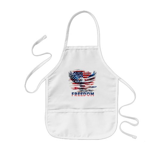 Discover Flag and eagle of the United States.Freedom. Kids' Apron