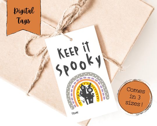 Discover Digital Halloween Gift Tags | Printable Halloween Tags | Halloween Treat Gift Tags | Gift Tags for Halloween | Halloween Goodie Bag Tags
